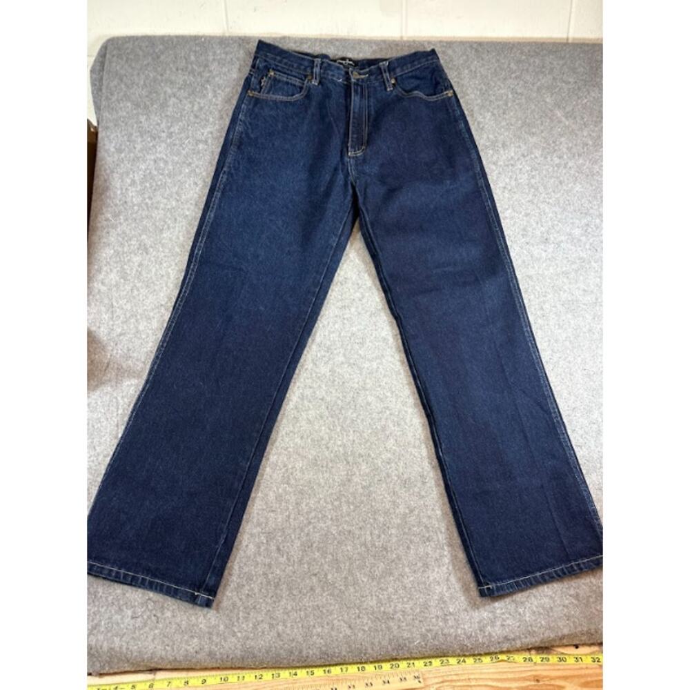 Vintage Y2K Sean John Baggy Jeans Men 34 Blue Wide Leg Hip Hop Skater Streetwear - Picture 2 of 8